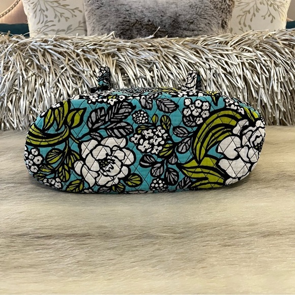 VERA BRADLEY Island Blooms Large Toggle Tote Y2K Blue Green Floral REPAIRED - Picture 13 of 16